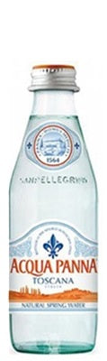 Acqua Panna Still Water Glass-Bottle 6 Pack (250 ml - 8.45 fl.oz) Tuscany - Italy E04