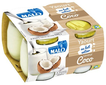 Coconut Yogurt Malo 4 Glass Pot Containers Pack