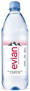 Evian Still Water Plastic-Bottle 6 Pack (1L - 33.81 fl.oz) - France S05