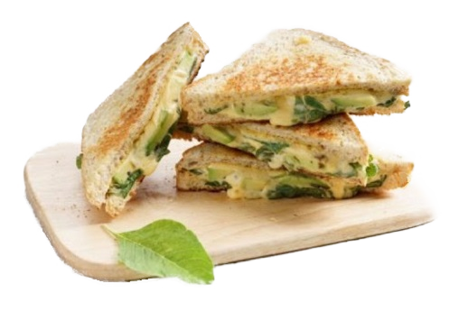 2 Vegetarian Croque-Monsieur with Avocado, Burrata and Spinach