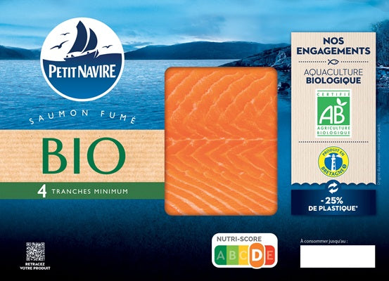 Organic Smoked Salmon Sliced Petit Navire 4.25 oz - 120 gr
