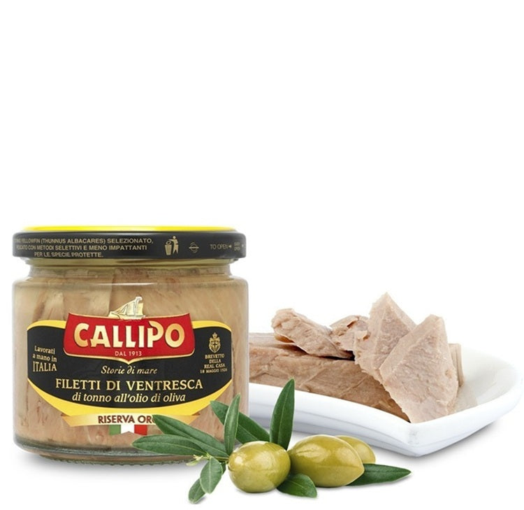Ventresca Tuna Fillets in Olive Oil 220 gr - Callipo Italy E04