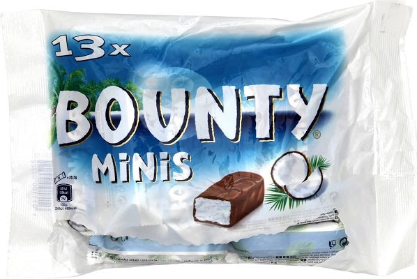 Bounty Coconut Chocolate Minis 13 Bar Pack 403 gr