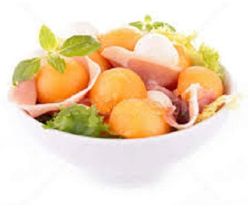 Melon, Mozzarella Balls, Prosciutto Cured Ham 1.43 lbs - 650 gr - Wines Suggestions