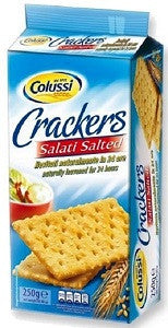 Crackers Salt 1 Pack 8.8oz - 250gr Colussi - Italy 