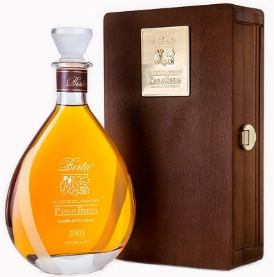 Grappa Paolo Berta 20 Yrs with Wooden Box Asti - Italy
