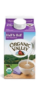 Half & Half 1 Pint - 568ml - Organic Valley