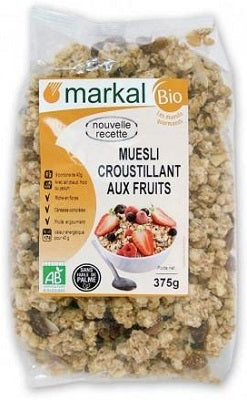 Muesli Organic Crispy Fruit 375gr - Markal