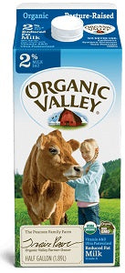 2% Reduced Fat Milk 1/2 Gallon 1.89 liters - Organic Valley