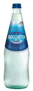 Rocchetta Naturale Sparkling Water Glass-Bottle 6 Pack 750ml Umbria - Italy